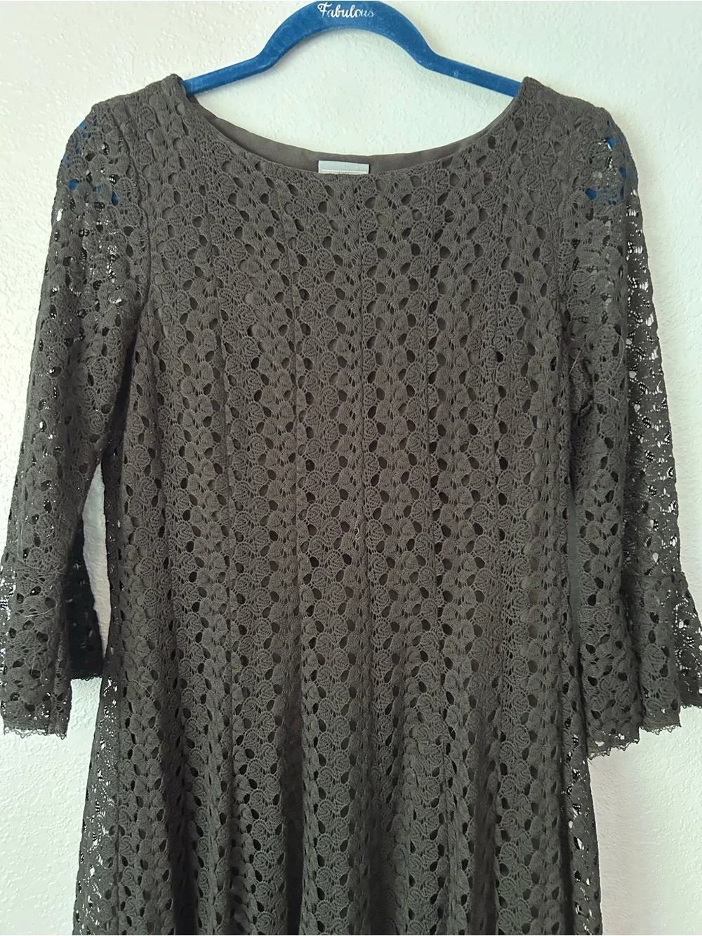 Rabbit Rabbit Rabbit Designs Black Crochet Dress Size 12